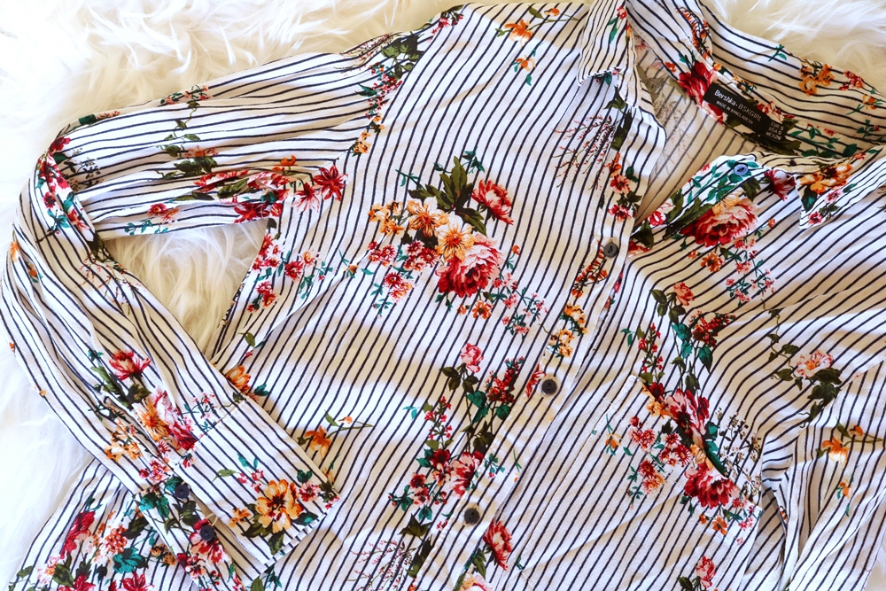 ij-hallen aankopen gestreepte blouse met bloemen
