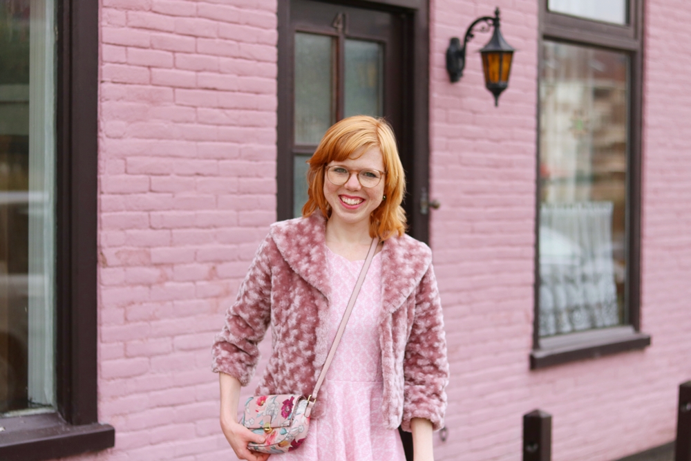 Outfit | Een geweldige roze teddy-jas (en hij is zó zacht!)